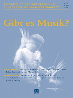 cover image of Zeitschrift für Ästhetik und Allgemeine Kunstwissenschaft Band 66. Heft 2